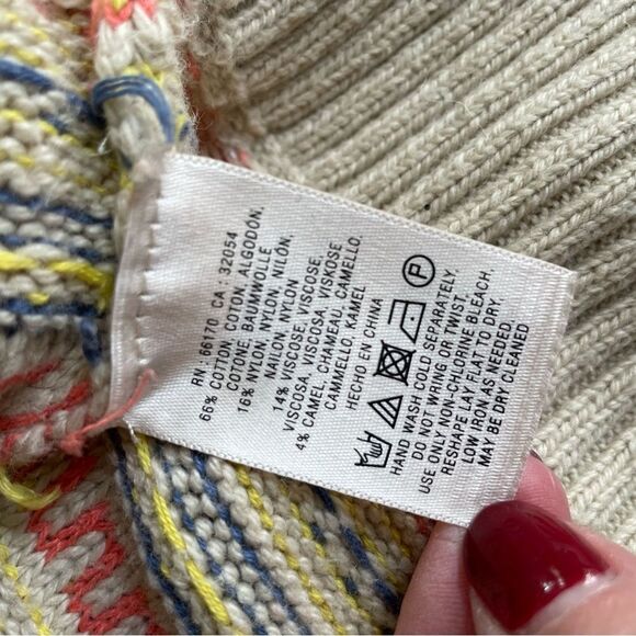 Anthropologie Fiets Voor 2 Orange Mott Sweater S - Picture 4 of 8